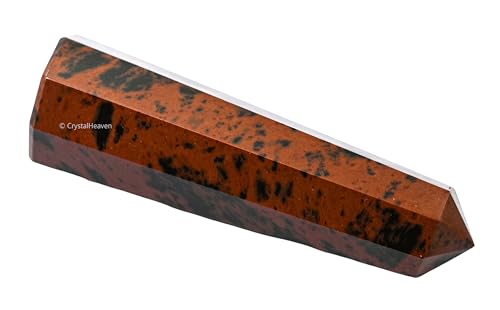 Image of Crystal Heaven Mahogany Obsidian Crystal Tower Obelisk Point For Chakra, Healing And Balancing - Aaa Grade Original Certified Gemstone Agate For Reiki Meditation Yoga Spiritual (3-4 Inches)