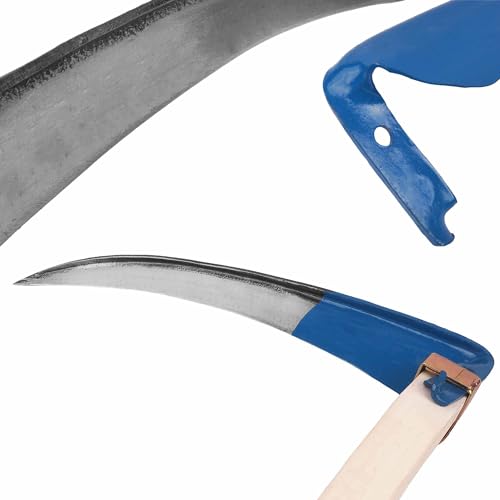 BAUSTER® Sense bez stylu piła zębowa, dzika trawa 50/60/70/80/90 cm, sierp kosa do koszenia trawy, chwastów, kos ogrodowych, kosa leśna, do ogrodu, 60 cm