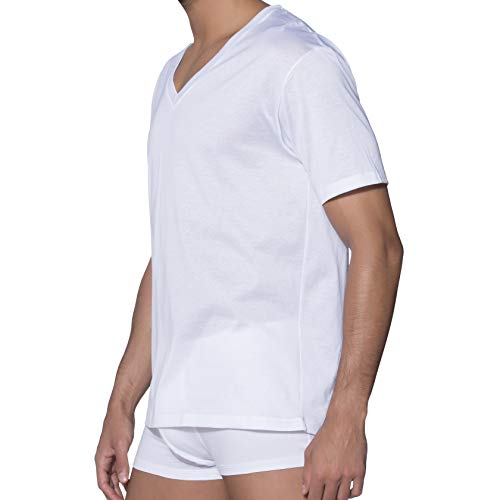 Hanro Men's Cotton Sporty v-Neck Shirt2