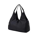 Bolsa Feminina De Academia Grande Esportiva Leve Gym Faculdade Viagem Mochila Fitness Impermeável Resistente Bolso Para Tênis Casual Blogueira Fashion - ZAFIN (Preto)