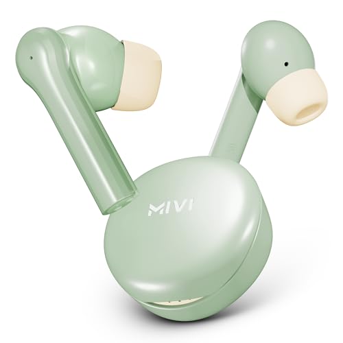 Image of Mivi DuoPods Horizon TWS Earbuds, 60H Playtime, 13mm Bass Drivers, AI-ENC HD Calls, Gaming Mode, Bluetooth 5.3, Type-C Fast Charging, IPX4, Made in India
