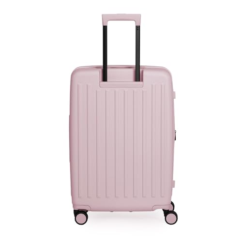 Image of Acer Barcelona Suitcase, 25 inch Check-in, with 360 Degree Spin 8 Wheels, TSA locak, Top Opening, Expandable, Recycled Polyester Material, Pink