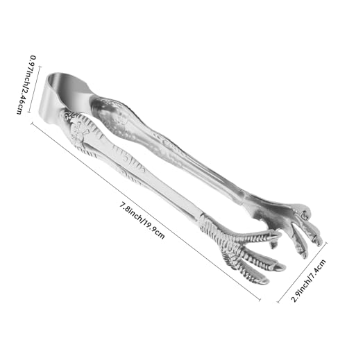 Eagle Claw Style Ice Tongs Bar Serving Tongs Cooking Tongs Stainless Steel Prevents Slipping for Pick up Sugar Ice Cubes Home Use (silver) by eispap - Image 3