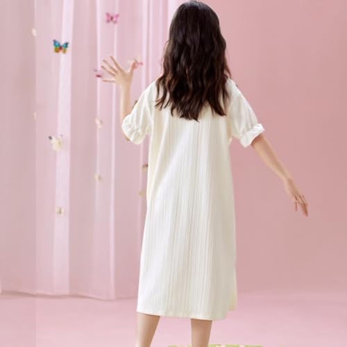 Teenager Girls Nightgowns Summer Sleepwear for Girls Short Sleeve Night Dress for Teens Princess Sleepshirt Comfy Nightshirt4