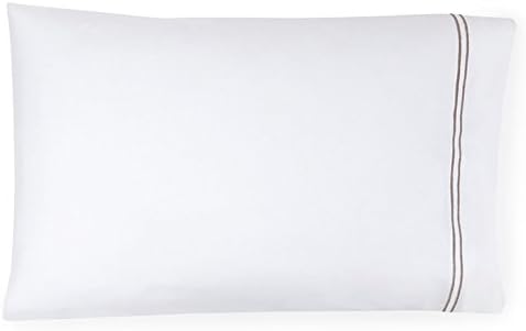 Miniatura 4 de Sferra Juego de sábanas de hotel grande, tamaño matrimonial, blancogris