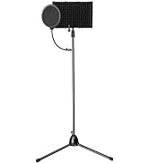 Upgraded Microphone Studio Recording Kit, AGPTEK Microphone Isolation Shield with Adjustable Trip...
