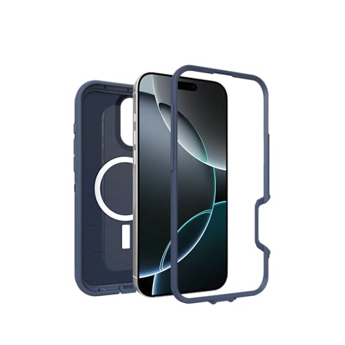 OtterBox iPhone 16 Pro Max Defender Pro Series XT Clear Case - Offgrid Blue - Heavy Duty, Tactical Phone Case with Military Grade Drop Protection, MagSafe Compatible iPhone Case by OtterBox - Image 4