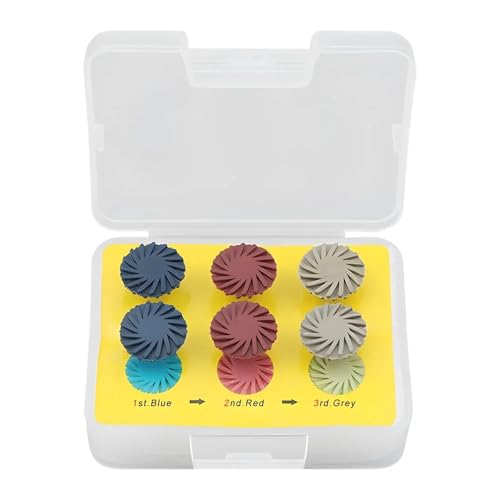 DENTASOP Dental Polishing Disc, 6pcs/set 3 Color Resin Composite Soft Toothbrush Kit
