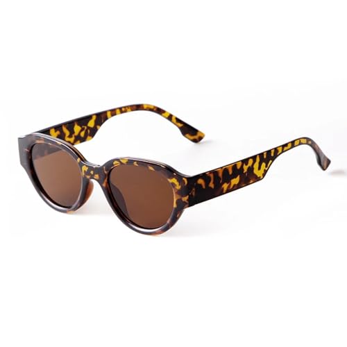 Lunettes de soleil rétro pour femmes en métal et verres teintés noirs
