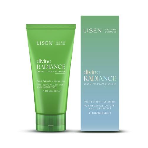 LISEN Foaming Face Wash Formulated With Ceramides & Aloe Vera, Removes Excess Oil, Makeup & Impurities, Divine Radiance Cleanser For Men & Women, Paraben & Sls Free, Korean Skin Care Product 120Ml LISEN Foaming Face Wash Formulated With Ceramides & Aloe Vera, Removes Excess Oil, Makeup & Impurities, Divine Radiance Cleanser For Men & Women, Paraben & Sls Free, Korean Skin Care Product 120Ml