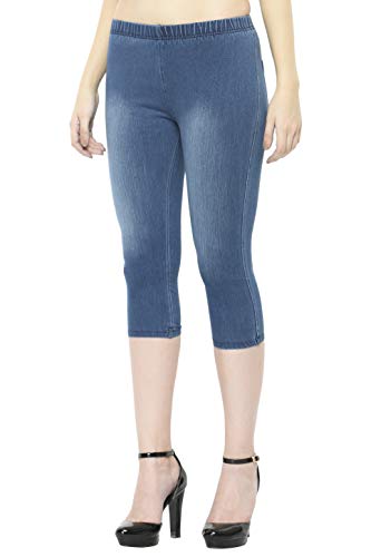 Image of Frenchtrendz Women's Cotton Modal Spandex Stretchable Slim Fit Jegging Capris