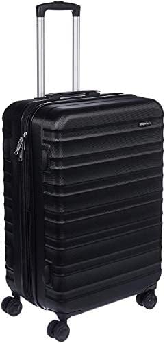 Amazon Basics Hardside Luggage ABS Hard-Shell Spinner / Suitcase with 4 Wheels - 61cm / 24 inches, Black