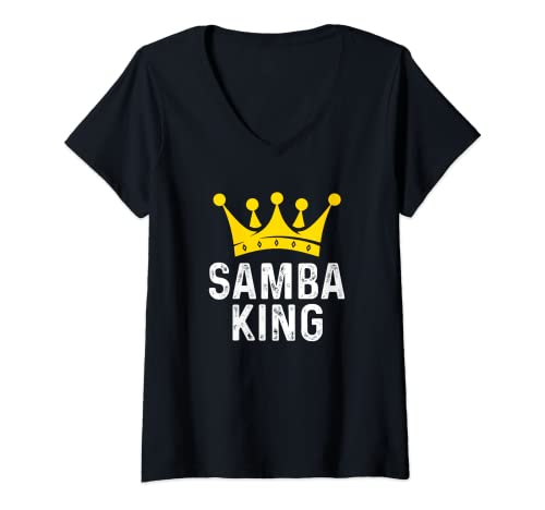 Samba King – Ballerina di Samba, regalo per ballerini da sala da ballo Maglietta con Collo a V