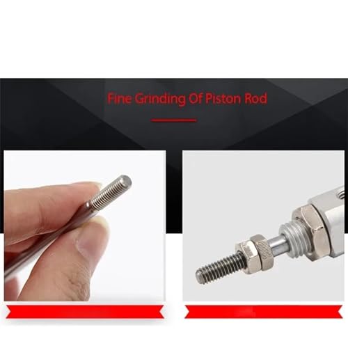Minicilindro neumático CDJ2B de doble efecto de 10 mm con carrera de vástago de 125 mm 7