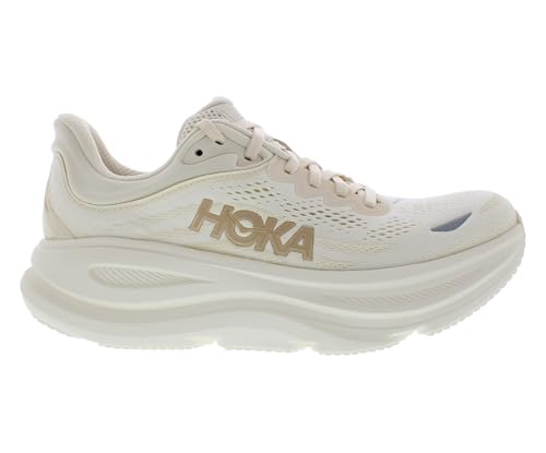 HOKA Bondi 9 Womens Shoes Size 8, Color: Vanilla/Birch