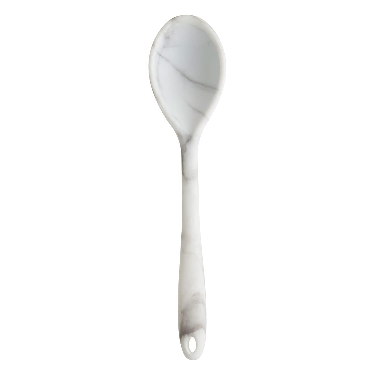 Premier Housewares Silicone Spoon Heat Resistant Spoon For Non Stick Pan Marble Effect Spoon Silicone With Tapered Handle Pancake Spoon 6 X 2 X 27