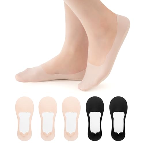 Yilanmy Womens No Show Socks 5 Pairs Low Cut Liner Non-Slip Invisible Loafer Socks for Flats