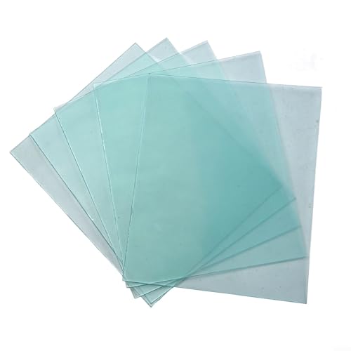 5 películas antisalpicaduras para casco de soldadura, hojas protectoras de alta transparencia para seguridad de lentes (110 x 90 mm)