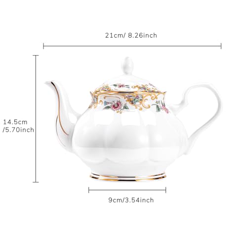 Jingdekiln US-TEA POT-01 China Antique Ceramic Tea Pot, English Vintage Decorative Porcelain Teapot thumb #3
