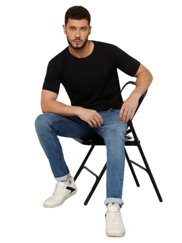Image of T-Shirt for Men - 100% Cotton Casual T-Shirt | Half Sleeve, Round Neck 4 Way Stretch Fabric | Slim Fit T-Shirt
