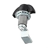 HEIBTENY MS309-7 Zungenschloss T-Form Griff Schloss für Boot Deck Kabinen Hardware Metall ABS Schwarz Installieren Marine
