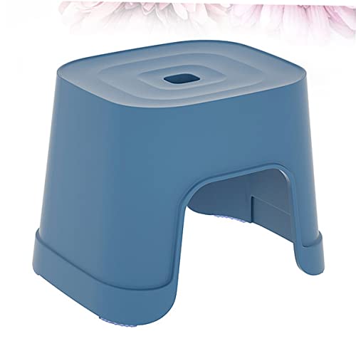 Luxshiny 1 Peça Banqueta Pequena De Cozinha Banco De Madeira Banco Azul Banco De Caminhada Banco De