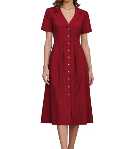 RIHOAS Shirt Dresses for Women - Spring Summer Shirt Dresses
