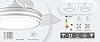Bilake Lampara Ventilador Techo luz led 45W 6300 LM silencioso Moderno Blanco aspas retractiles Motor DC 3LED y Memoria retráctil Plus #1
