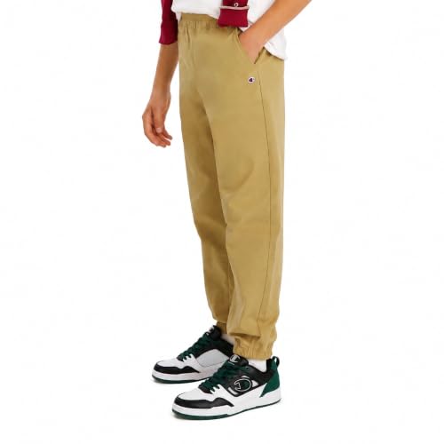 Champion Boys Regular Fit School Uniform Twill Jogger Pants Khaki - image 1