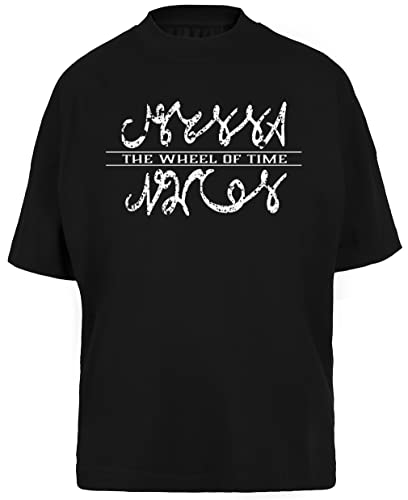 BIOCLOD - BIOCLOD Wheel of Bebop Time Hommes Femmes Unisexe T-Shirt Ample Noir Men Women Unisex Baggy Black, Noir, M