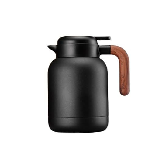 Wyazziv 水カップテーブル水筒1.5リットル真空断熱保温保冷316ステンレスワンタッチ洗いやすい旅行用アウトドア家庭用コーヒーカップ24時間大容量 (ブラック)