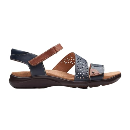 Sandales plates Clarks Kitly Way semelle amortissante et brides cuir