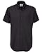 B&C Chemise décontractée en Oxford à manches courtes pour homme - Noir - XXXX-Large