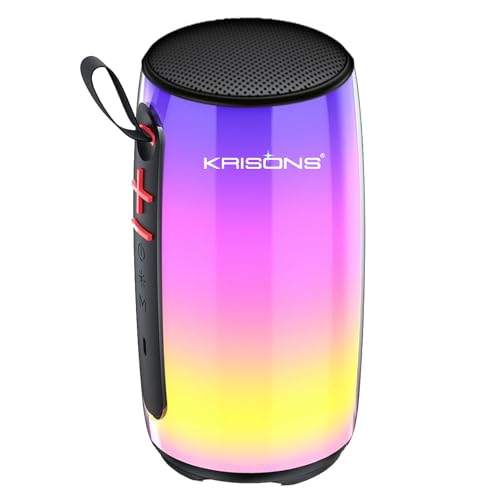 Image of Krisons Spark Aqua Portable Bluetooth Party Speaker,Built-in Bluetooth with RGB Lights,USB,SD Card and 3.5mm Audio Output and 30 watts Speaker with TWS Feature