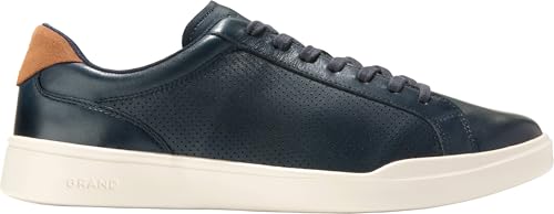 Cole Haan Men's Grand Crosscourt Modern Perf LTT Sneakers, Navy Blazer/British Tan/Ivory, 11-M US