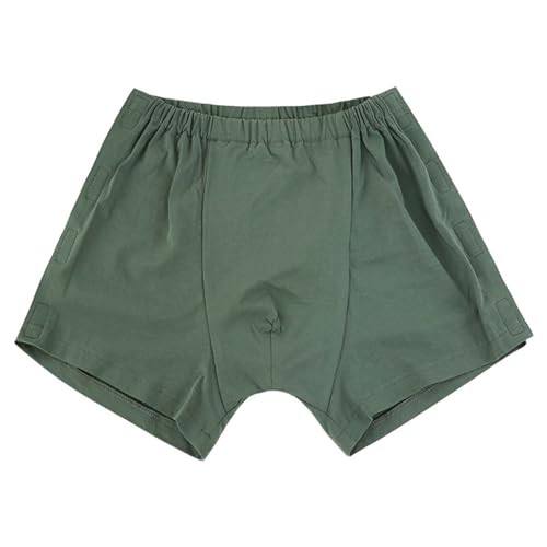 Generisch 2026 Bata fácil de poner y quitar Pantalones cortos para hombre Fractura Rehabilitación Postoperatoria Cuidado Pacientes postrados en cama Paralizados, Verde oscuro., XXL