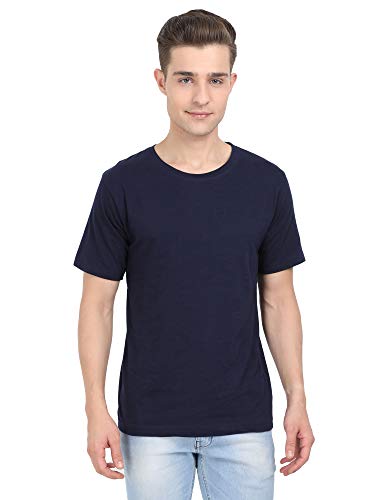 Image of FLEXIMAA Men's Cotton Round Neck Plain Half Sleeve T-Shirt