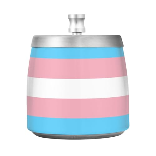 Lgbtq + Transsexuell rostfritt stål stora askfat med lock för cigaretter utomhusbord unik rökfri klassisk design askkoppar för män kvinnor