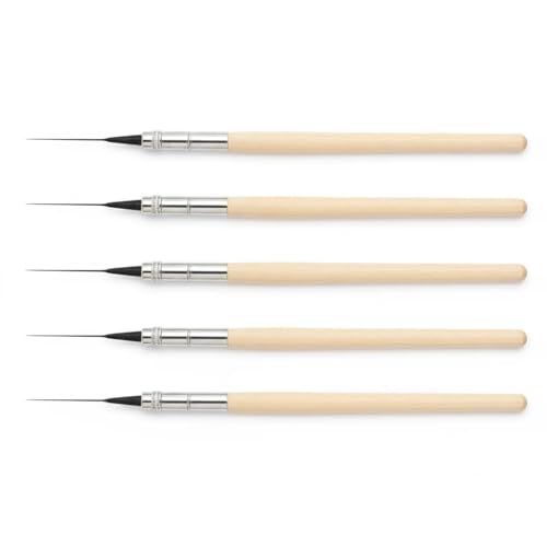 SPHTOEO Pencil Extender Set of 5 — Adjustable Wooden-Handle Lengthener (4.9 in / 12.5 cm) for Colored & Graphite Pencils, Extend Stubs & Maximize Pencil Use