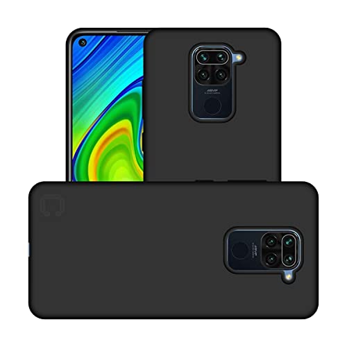 Image of Case Creation for Redmi Note 9 2020 Back case, Xiaomi Redmi Note 9 Slim Flexible Smart Look case with 360 Camera All Angle Protection (Pure Black)