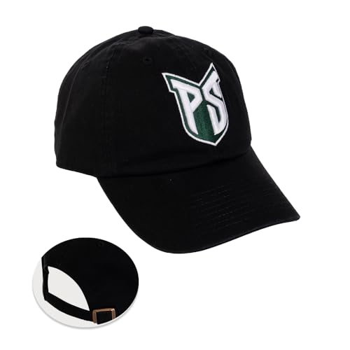 Desert Cactus Portland State University Baseball Hat Vikings PSU PDX Brimmed Embroidered Cap Adjustable Cloth Strap Adult (Style A) Black