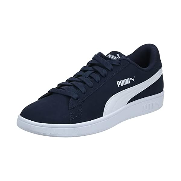 PUMA Men's Smash v2 Sneaker, Peacoat-Puma White, 11 M US