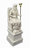 Hecho a mano en Grecia. Estia Creations Estatua del trono de Zeus Antiguo Dios griego Rey de todos los dioses