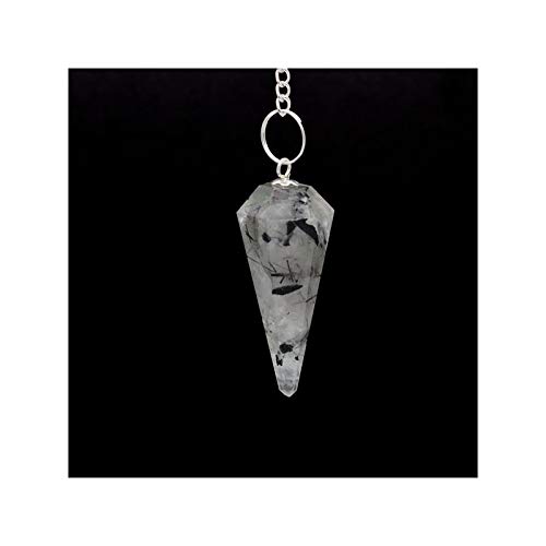 Preisvergleich Produktbild Mineral Import Facettiertes Pendel aus Turmalinquarz