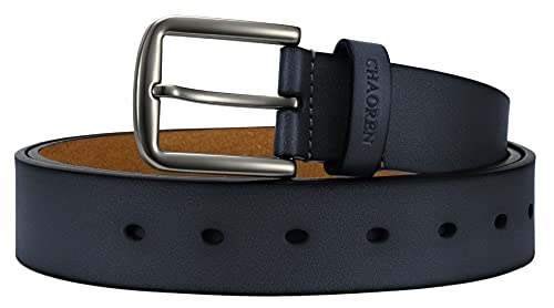 Image of CHAOREN Mens Belts Leather 35mm for Jeans - Tough at Work, Sharp Daily | Genuine Leather, Solid Buckle, Casual Occasion, Everyday Dress, Classic Style, Handmade, Gift Box