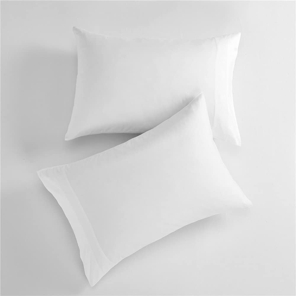 4PCS White Queen Bed Sheet Set Brushed Microfiber Sheets Set Hotel Luxury 1500 Thread Count Soft Cooling Bedding Sheets Set (White, Queen)