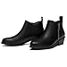 Athlefit Women's Ankle Boots Chunky Low Heel Black Short Boots Comfortable Round Toe Winter Dress Booties Size 8