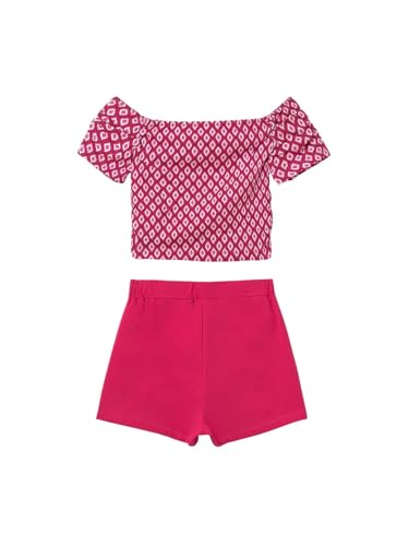Mayoral ens. short imprimé fille hibiscus 10 ans coton