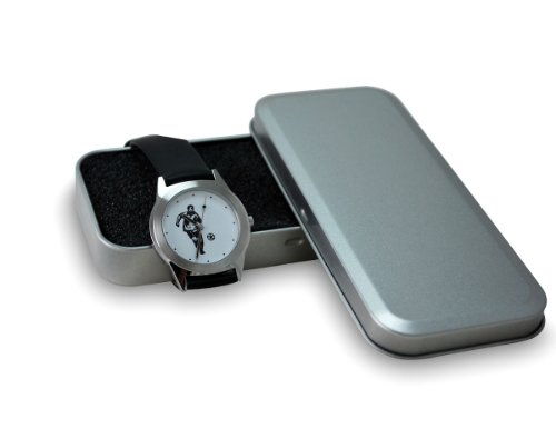 CEBEGO Armbanduhr Fußball mit Lederuhrband in der Geschenkbox Cover