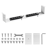 Maclean MC-107 - Organizzatore di cavi compatto sotto scrivania, 85 cm, robusto acciaio, fissaggio avvitato, carico 5 kg, organizzatore multiprese, copertura cavi con kit di montaggio per ufficio casa